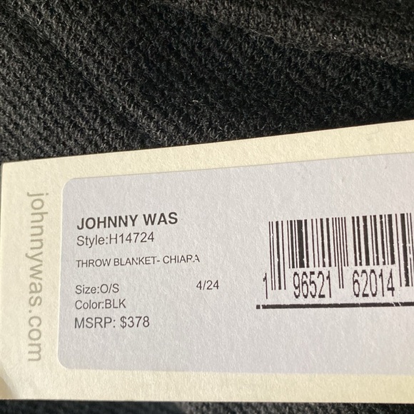 Johnny Was Throw Blanket NWT - Picture 4 of 4